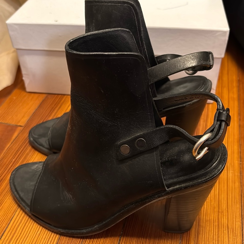 Rag & Bone Black Leather Shoes Sandals/block heels, size 8.5 (38.5)